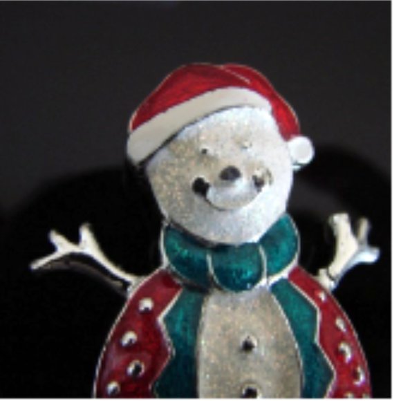 Snowman Brooch Pin Jewellery with Winter Scarf Hat Sparkle Snow Man - Picture 2 of 4